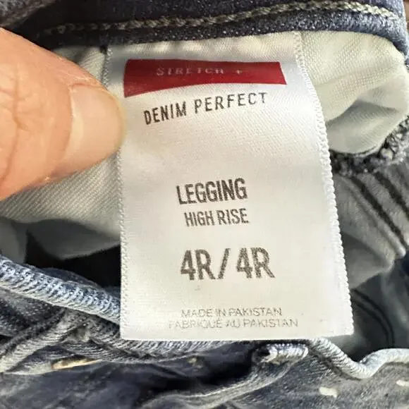 Express Women's Slim Fit Jeans Medium Dark Wash Size 4 Skinny High‎ Rise - Picture 5 of 6